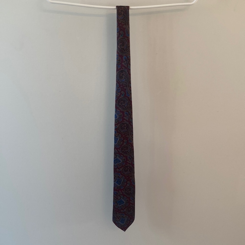 Thomas & Thomas Paisley Silk Tie